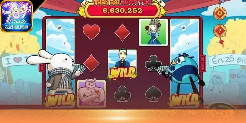 Nổ hũ thần bài miền Tây 789Club cung cấp tổng cộng 20 dòng trả thưởng