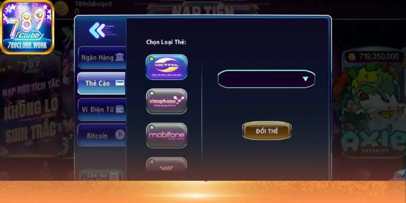 Rút tiền 789Club qua thẻ cào mang lại sự an toàn và tốc độ